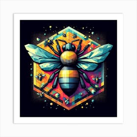 Geometric Bee Art Print