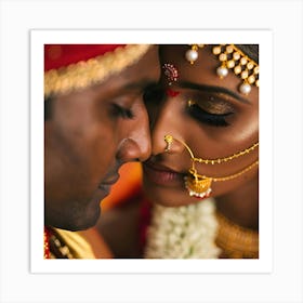 Indian Bride And Groom 4 Art Print