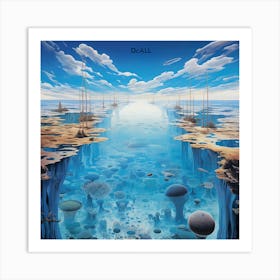 Dali style sea Art Print