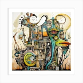 Abstract Fractal City 3 Art Print