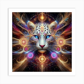 Psychedelic Leopard Art Print