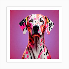 Dalmatian Canvas Print, Dalmatian, colorful dog illustration, dog portrait, animal illustration, digital art, pet art, dog artwork, dog drawing, dog painting, dog wallpaper, dog background, dog lover gift, dog décor, dog poster, dog print, pet, dog, dog art Art Print