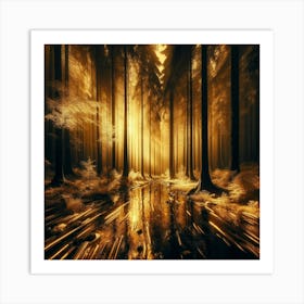 Golden Forest 21 Art Print