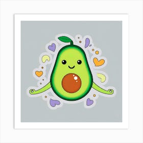 Avocado Sticker 5 Art Print