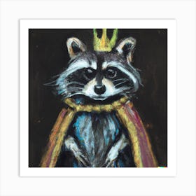 King Racoon 3 Art Print