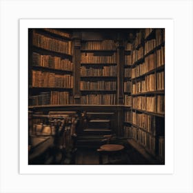 Library Stock Videos & Royalty-Free Footage Art Print