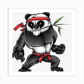 Ninja Panda Art Print