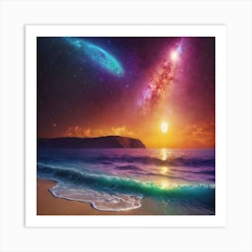 Galaxy Painting Art Print