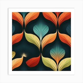 Abstract Floral Pattern 14 Art Print