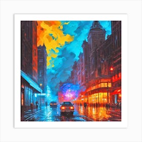 City At Night 4 Art Print