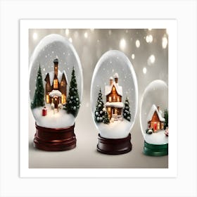 Snow Globes 1 Art Print