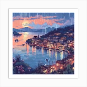 Seaside Nocturne Art Print