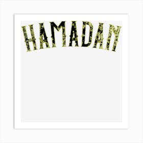 Hamadan Iran Vintage Black Text Apparel Art Print