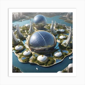 Futuristic City 116 Art Print