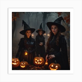 Witches In The Forest Art Print