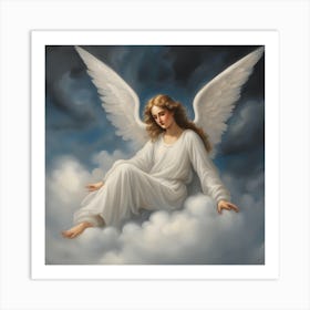 Angel In The Clouds Art Print