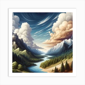 Landscape Painting 9 Art Print