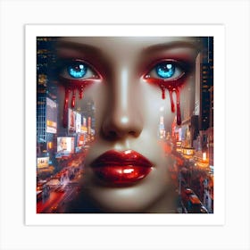 Bloody Face 1 Art Print