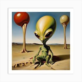 Aliens In The Desert Art Print