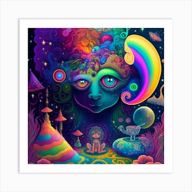 Trippy Healing Spirit Art Print