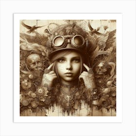 Steampunk Girl 17 Art Print