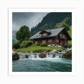 House In The Mountains 1 Art Print