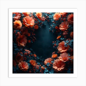 Abstract Floral Background Art Print