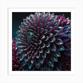 Glittering Dahlia Art Print