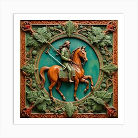 Knight On Horseback 1 Art Print