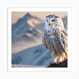 Arctic snowy Owl Art Print