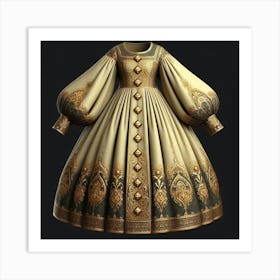 A beautiful, attractive long frock charismatically arranged with bright colors Art Print