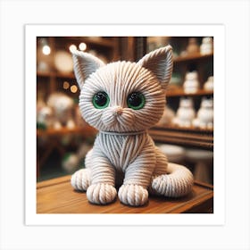 A kitten made of rope 1 Art Print