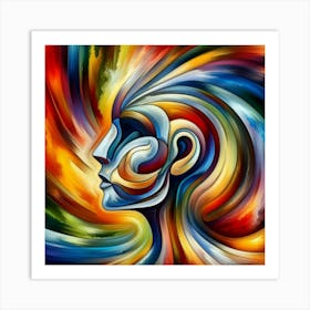 Abstract portrait 1 Art Print