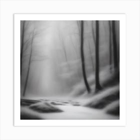 Fog In The Woods Art Print