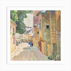 Die Dr. Seipel-Straße in Mödling - The Dr. Seipel-Street in Modling by Carl Moll (1942) Art Print