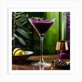 Purple Martini Art Print