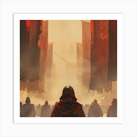 City In Flames Art Print