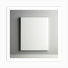 Mock Up Blank Canvas White Pristine Pure Wall Mounted Empty Unmarked Minimalist Space P (16) Art Print