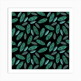 Leaves Pattern Abstract Blade Art Print