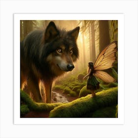 The Wolf And The Fairy 1 1 Art Print