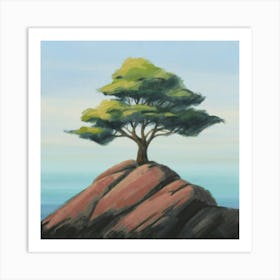 Tree On Top Of Rock 1 Art Print