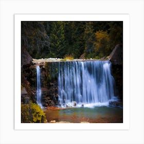 Waterfall In The Forest Art Print