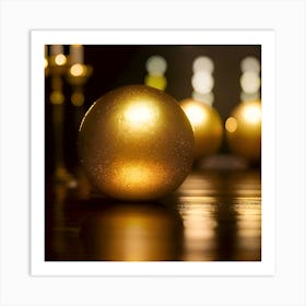 Golden Balls Arrangement Art Print