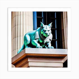 Cat Statue Art Print