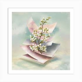 Paper Blossoms 1 Art Print