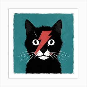 Lightning Bolt Cat 4 Art Print