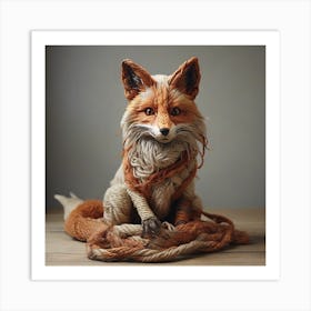 A Fox made of rope Art Print