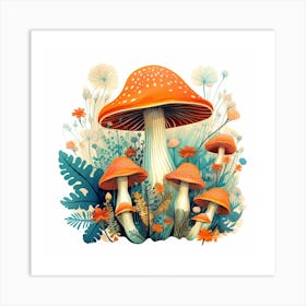 Mushroom Painting 3 Art Print