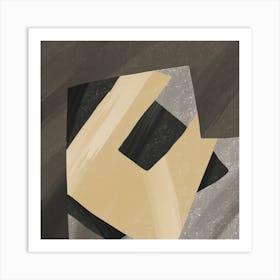 Polygon Abstract Composition Square Art Print