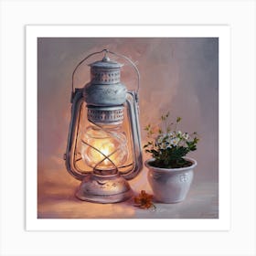 Lantern In A Pot 1 Art Print